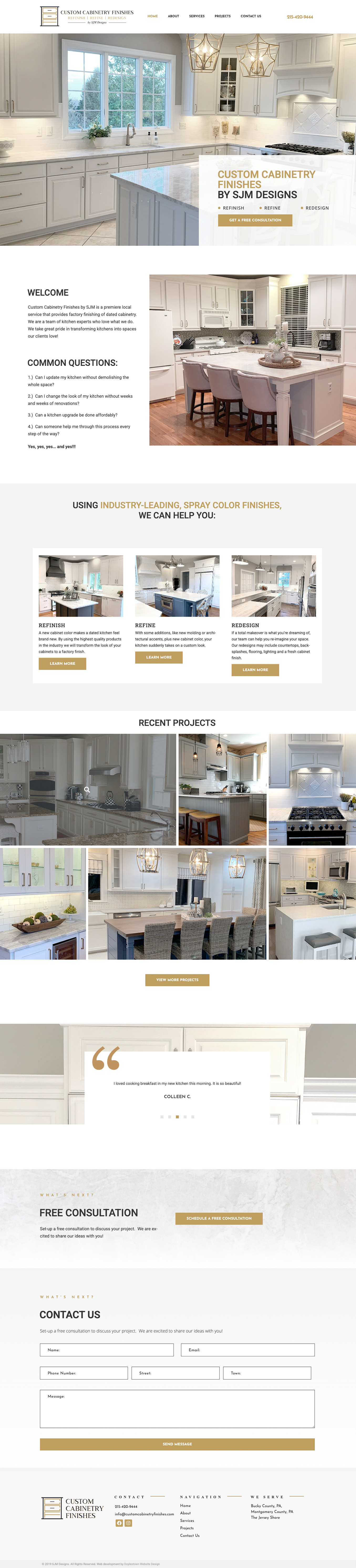 Custom Cabinetry Finishes Homepage